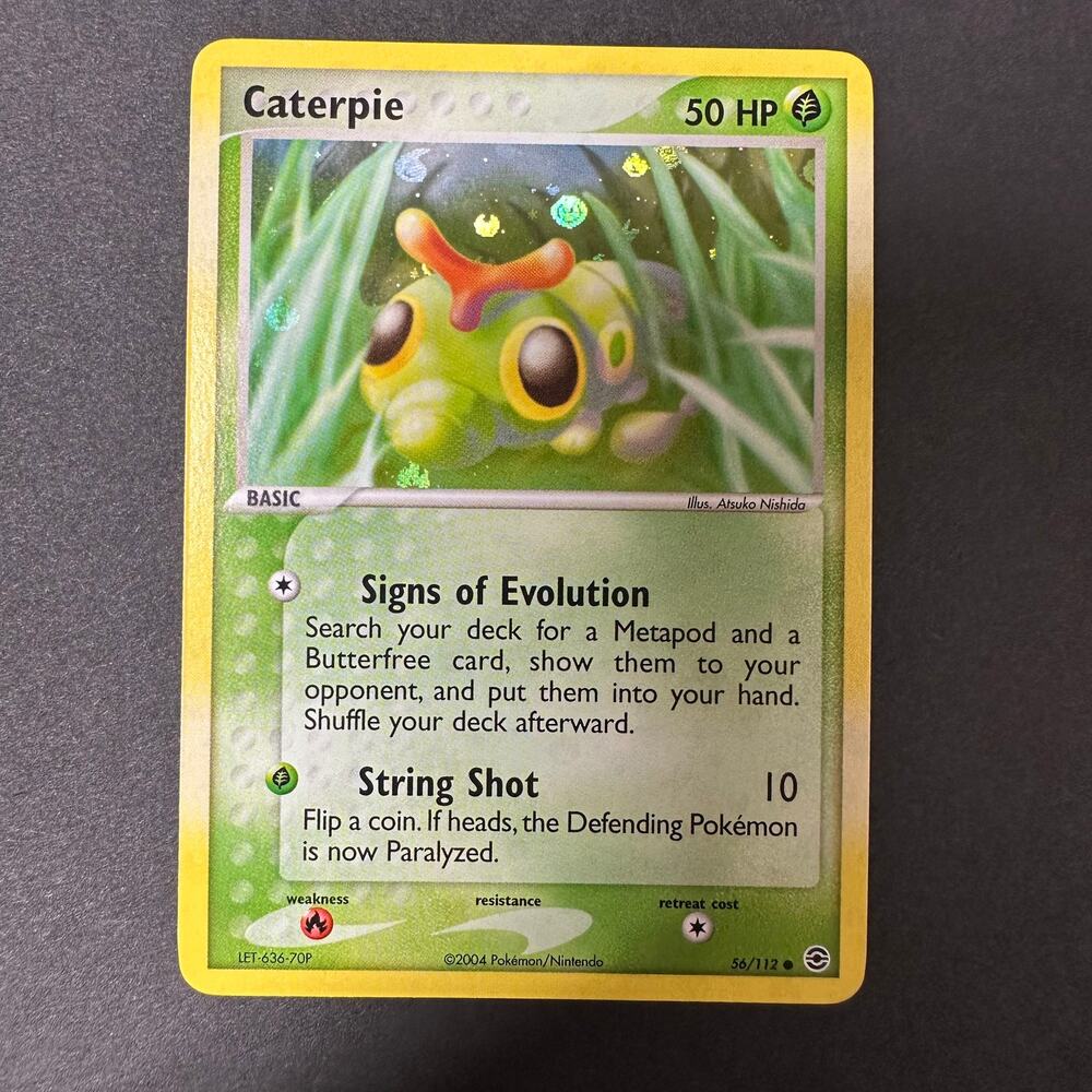 Pokemon TCG Caterpie EX Fire Red Leaf Green 56/112 Reverse Holo NM/LP